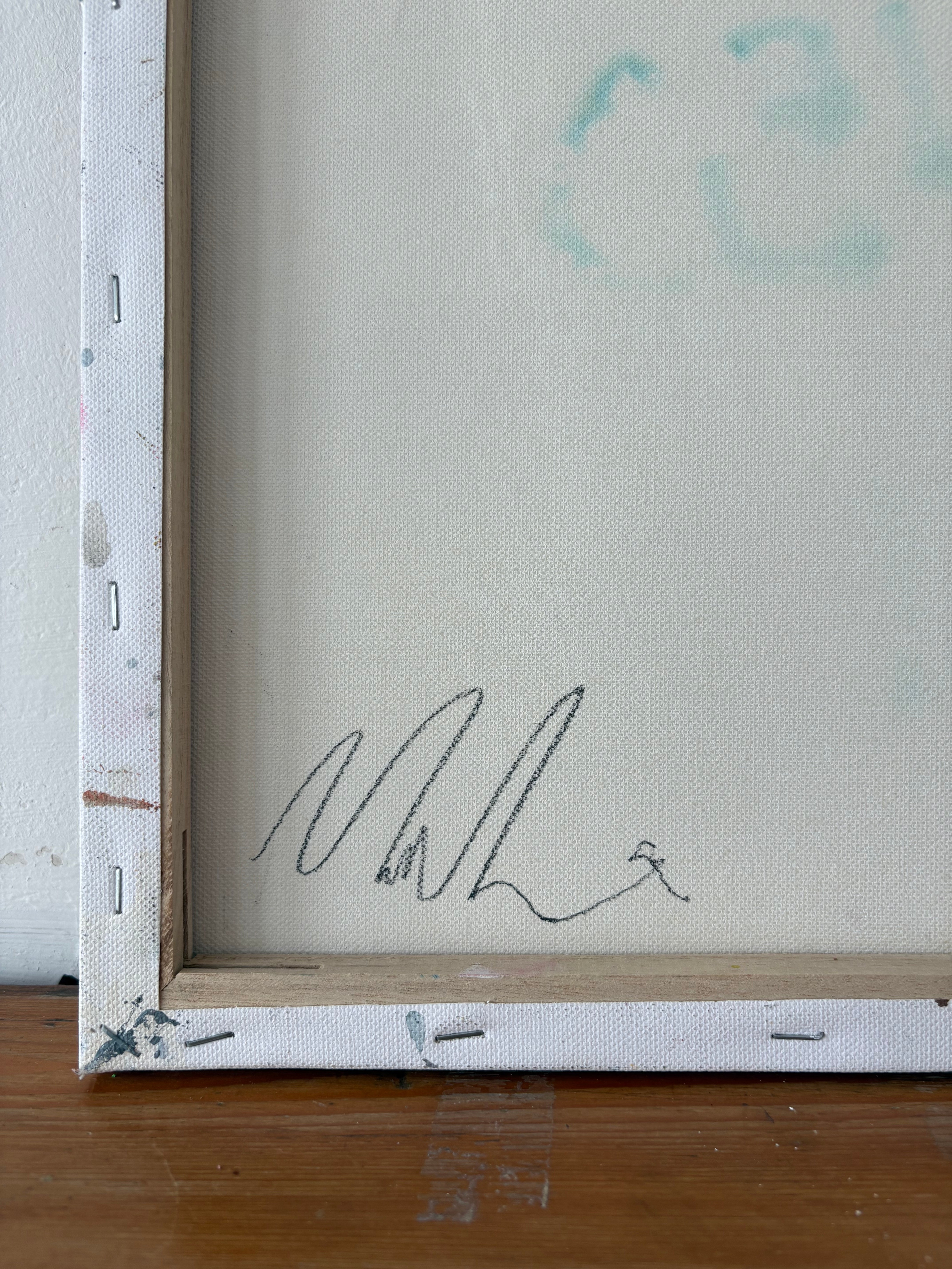 Artwork by Marcus Aitken, Flowers, Made of Acrylic and textiles on canvas 