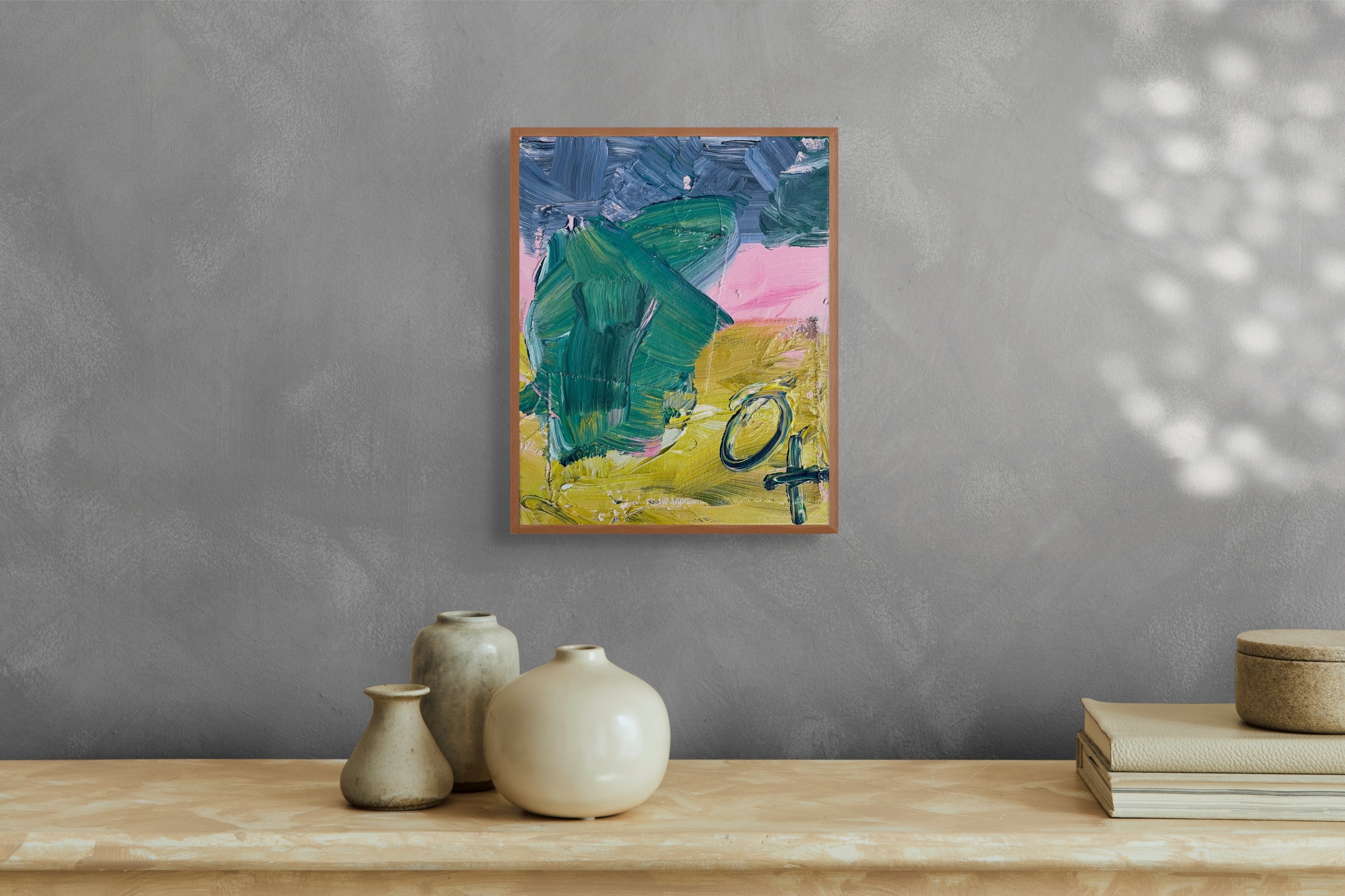 Artwork by Marcus Aitken, Flowers, Made of Acrylic and textiles on canvas 