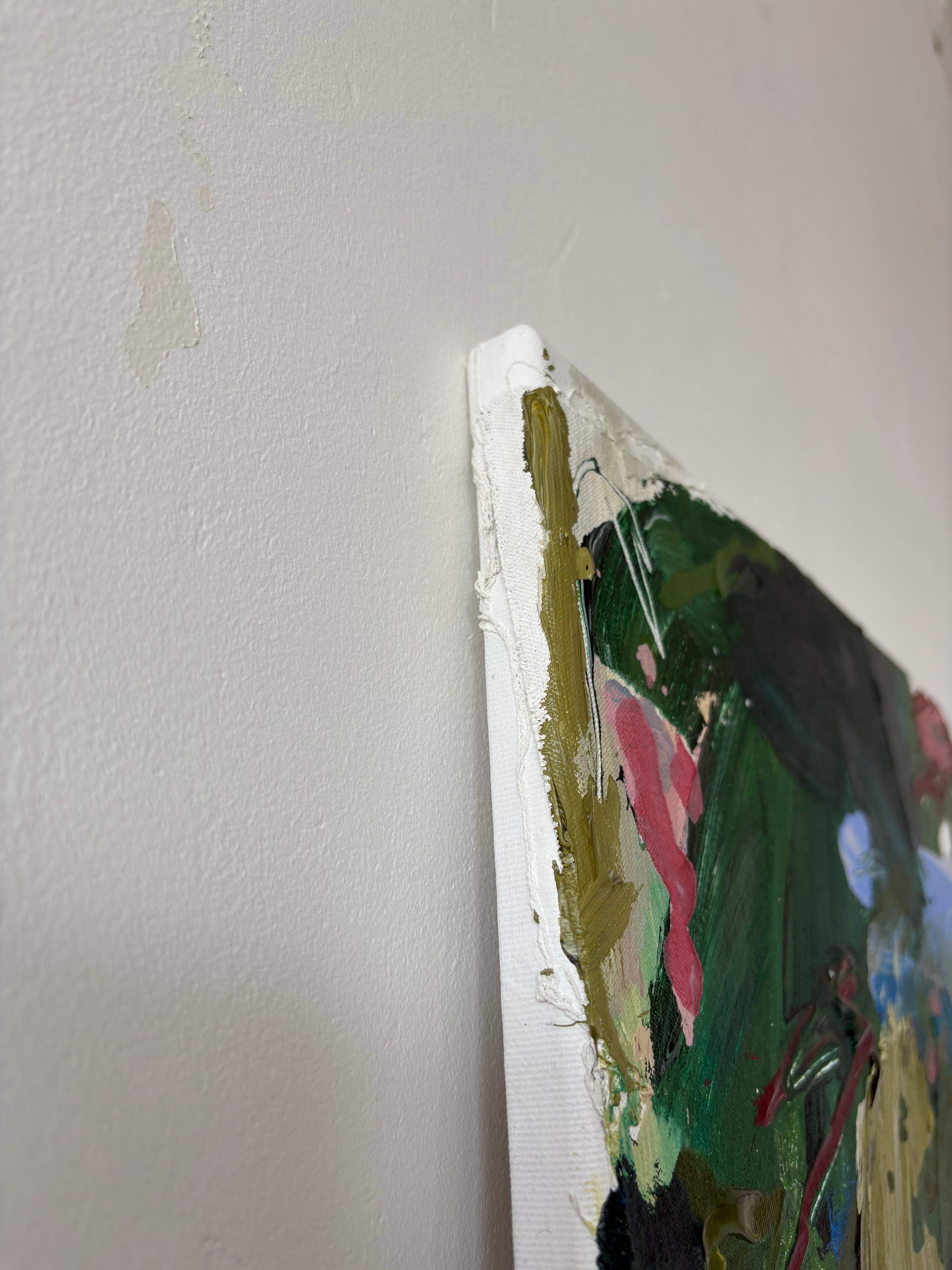 Artwork by Marcus Aitken, Running, Made of Acrylic and textiles on canvas 