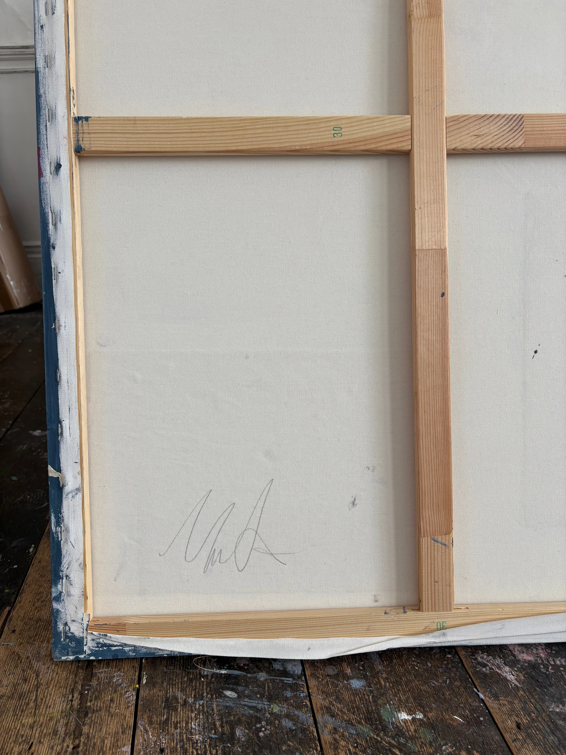 Artwork by Marcus Aitken, Soda, Made of Acrylic, ink and textiles on canvas 