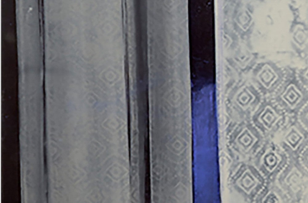 Artwork by Marcy Rosenblat, Blue Line and Stars, Made of Acrylic on canvas 