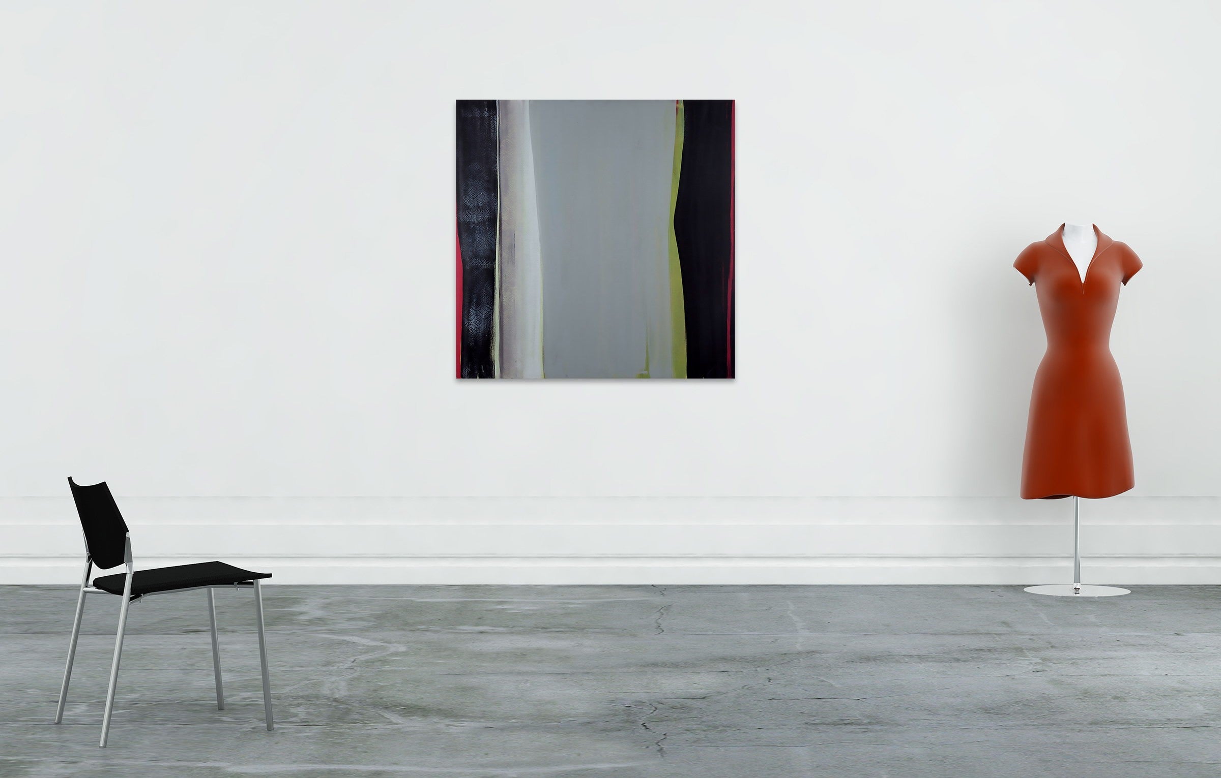 Artwork by Marcy Rosenblat, Gray Center, Made of Acrylic on canvas 