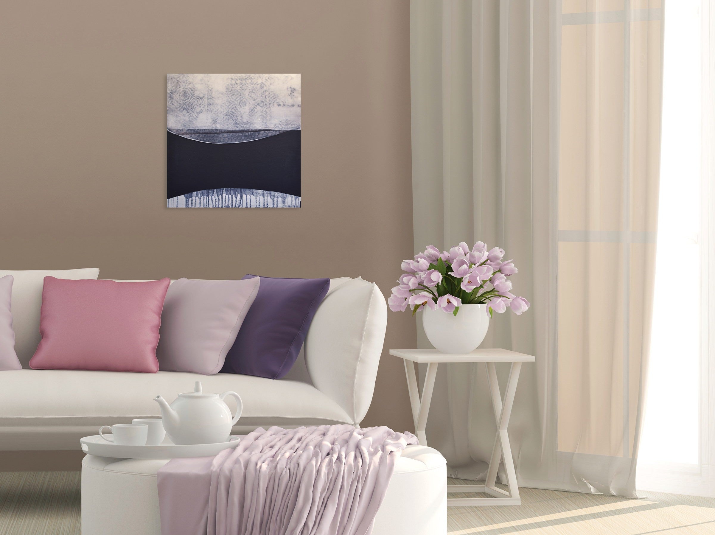 Artwork by Marcy Rosenblat, Moonscape, Made of Acrylic on wood panel 