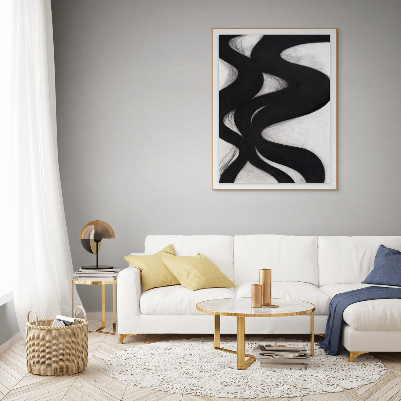 Artwork by Margaret Neill, Dovetail 5, Made of Charcoal on paper 