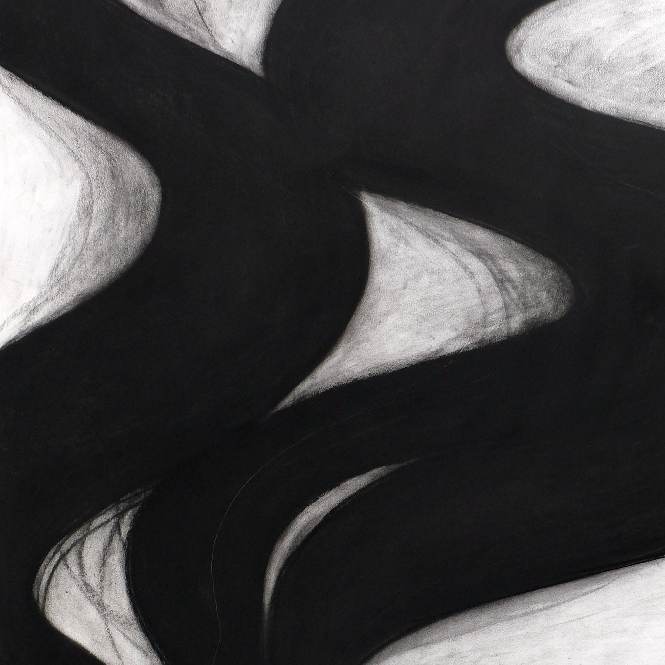 Artwork by Margaret Neill, Dovetail 5, Made of Charcoal on paper 