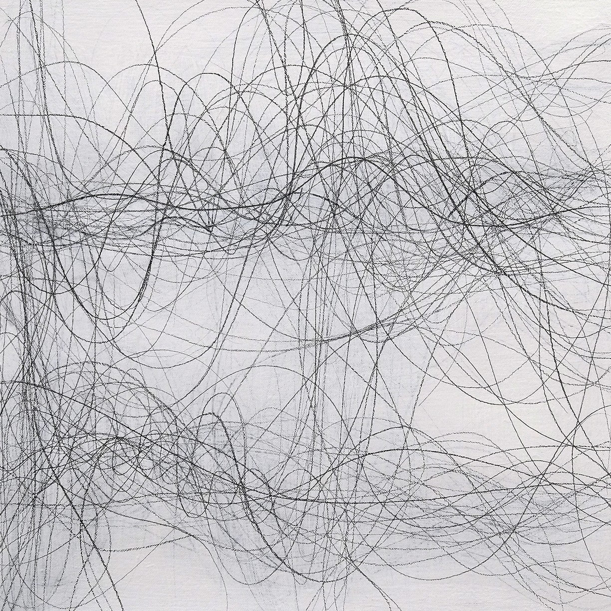 A black and white drawing on a white wall.