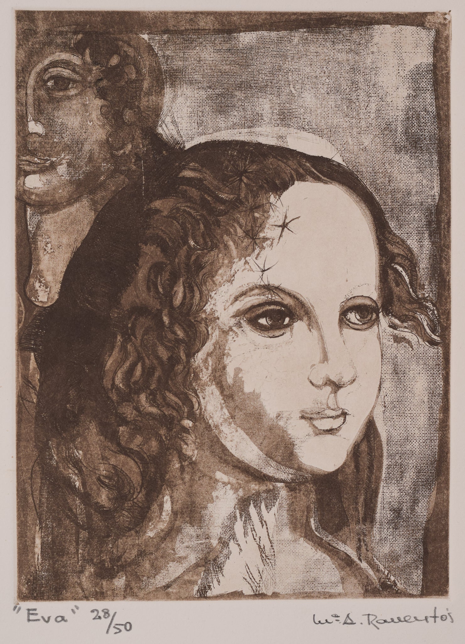 Artwork by María Assumpció Raventós, Maria Assumpció Raventós i Torras - Limited Edition Engraved Portrait, Made of Etching 