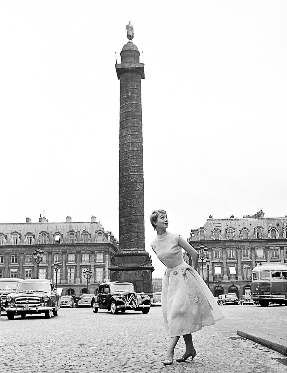 Model at Place Vendôme by Marilyn Stafford, circa 1955