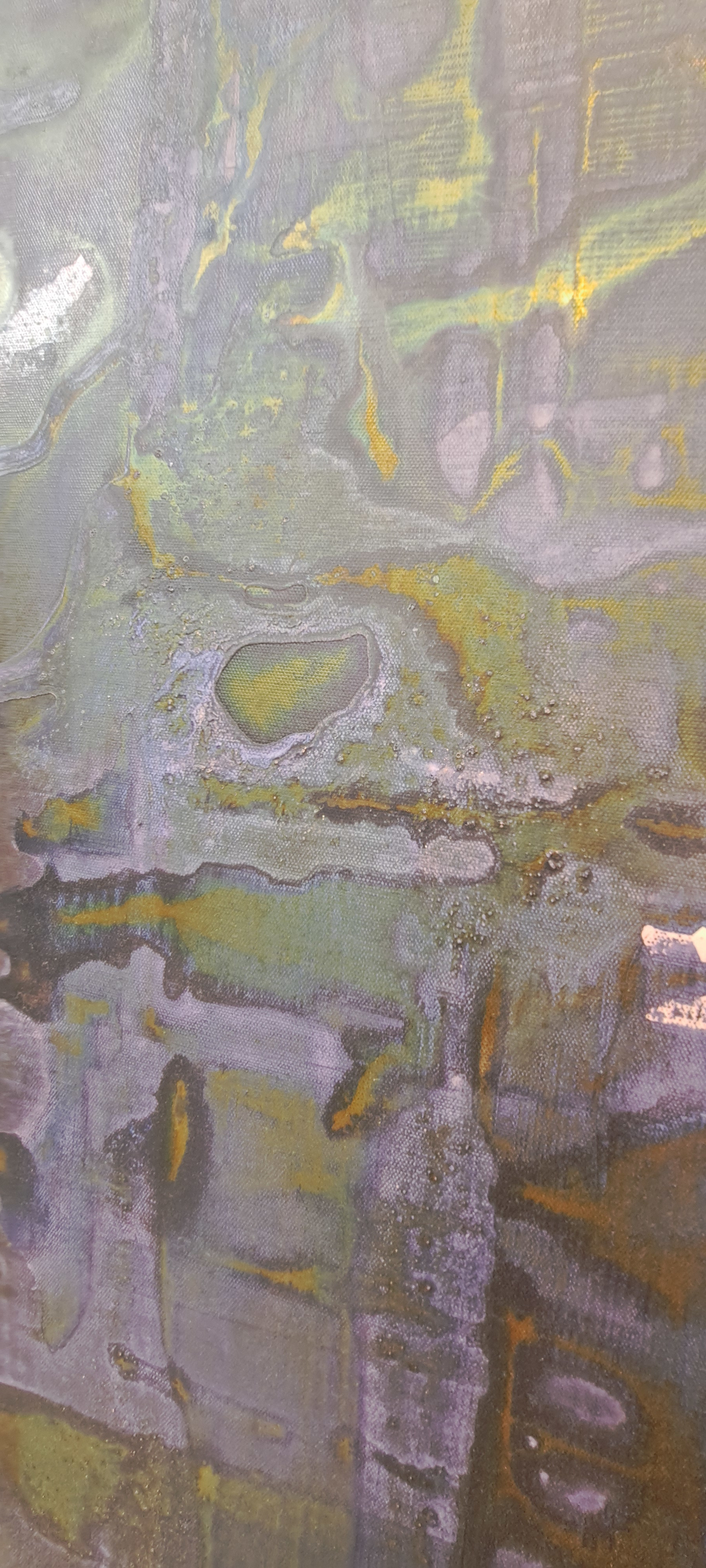 Artwork by Marina Olympios, Eternal Magic Night, Made of Mineral Colours On Canvas 