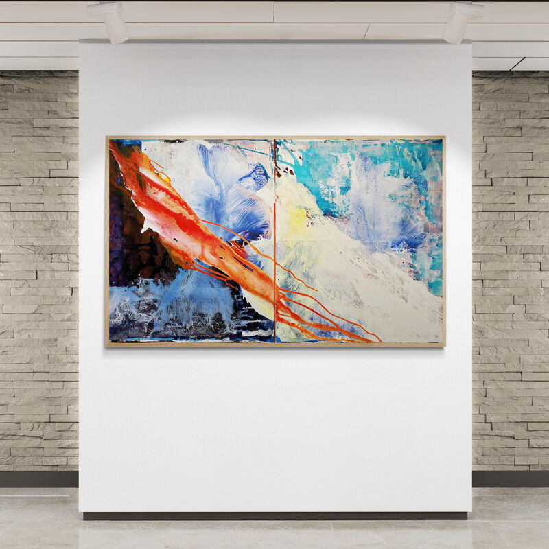 Artwork by Marina Olympios, Light does not tread upon the steps of light, Made of Mineral Colours On Canvas 