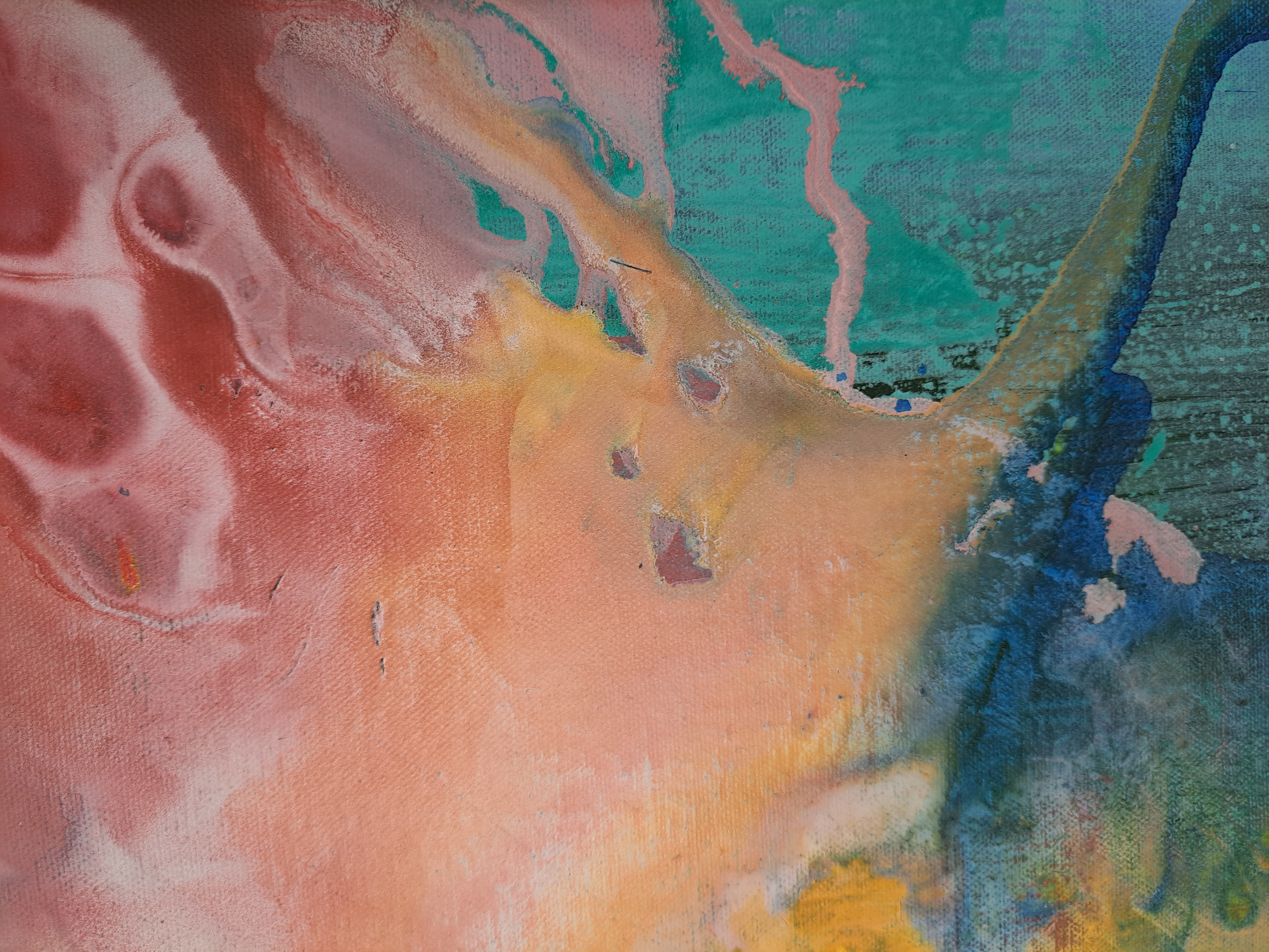 Artwork by Marina Olympios, Untitled_28 X 33, Made of Mineral Colours On Canvas 