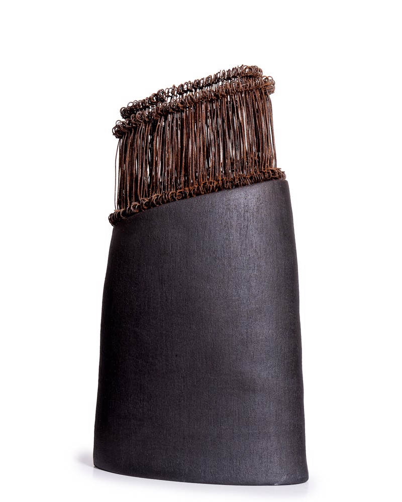 Vase with wire by Marisol Valencia, 2019