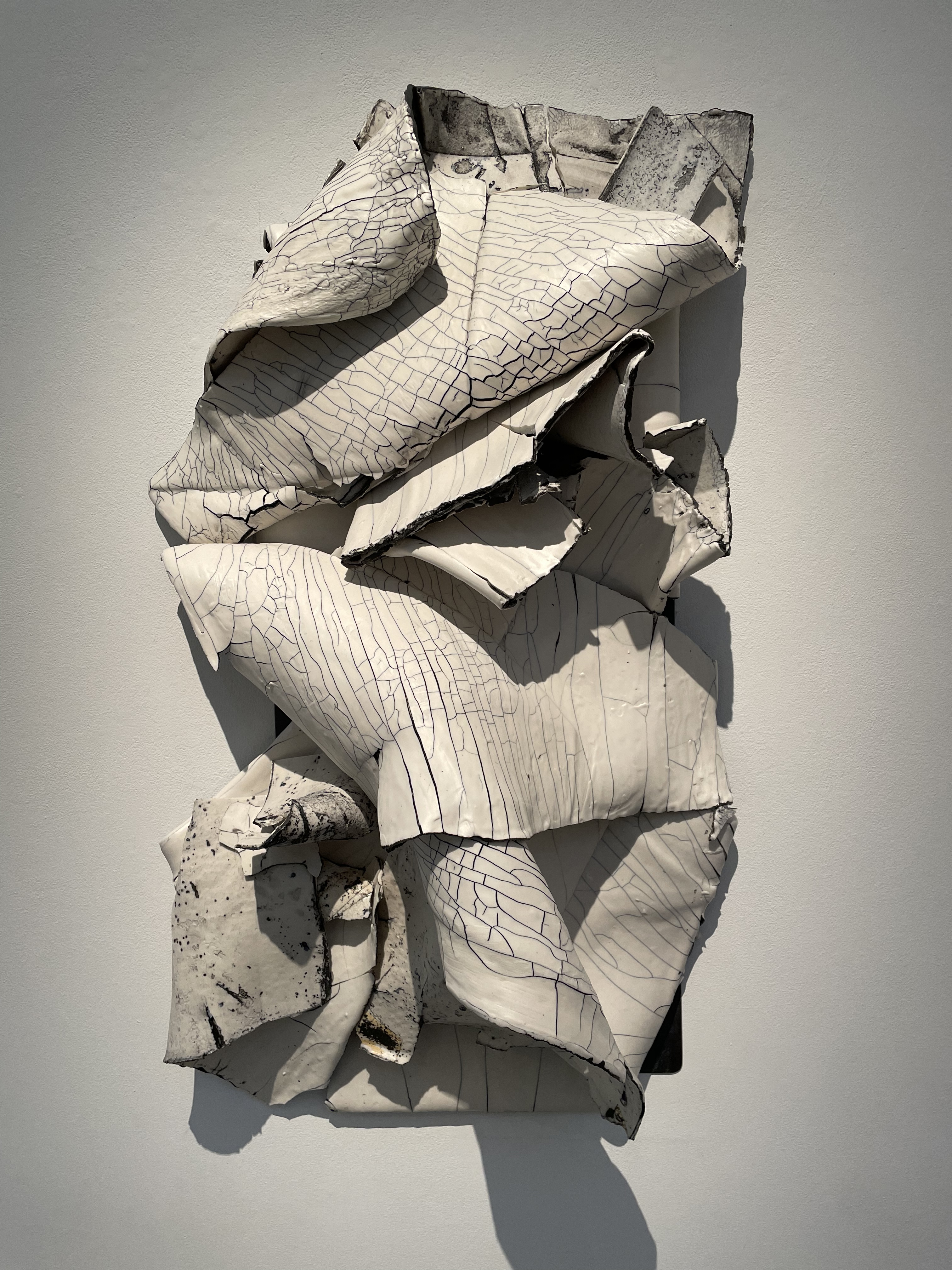 Artwork by Marisol Valencia, Ways to Endure -  Vertical Composition, Made of Porcelain, steel 