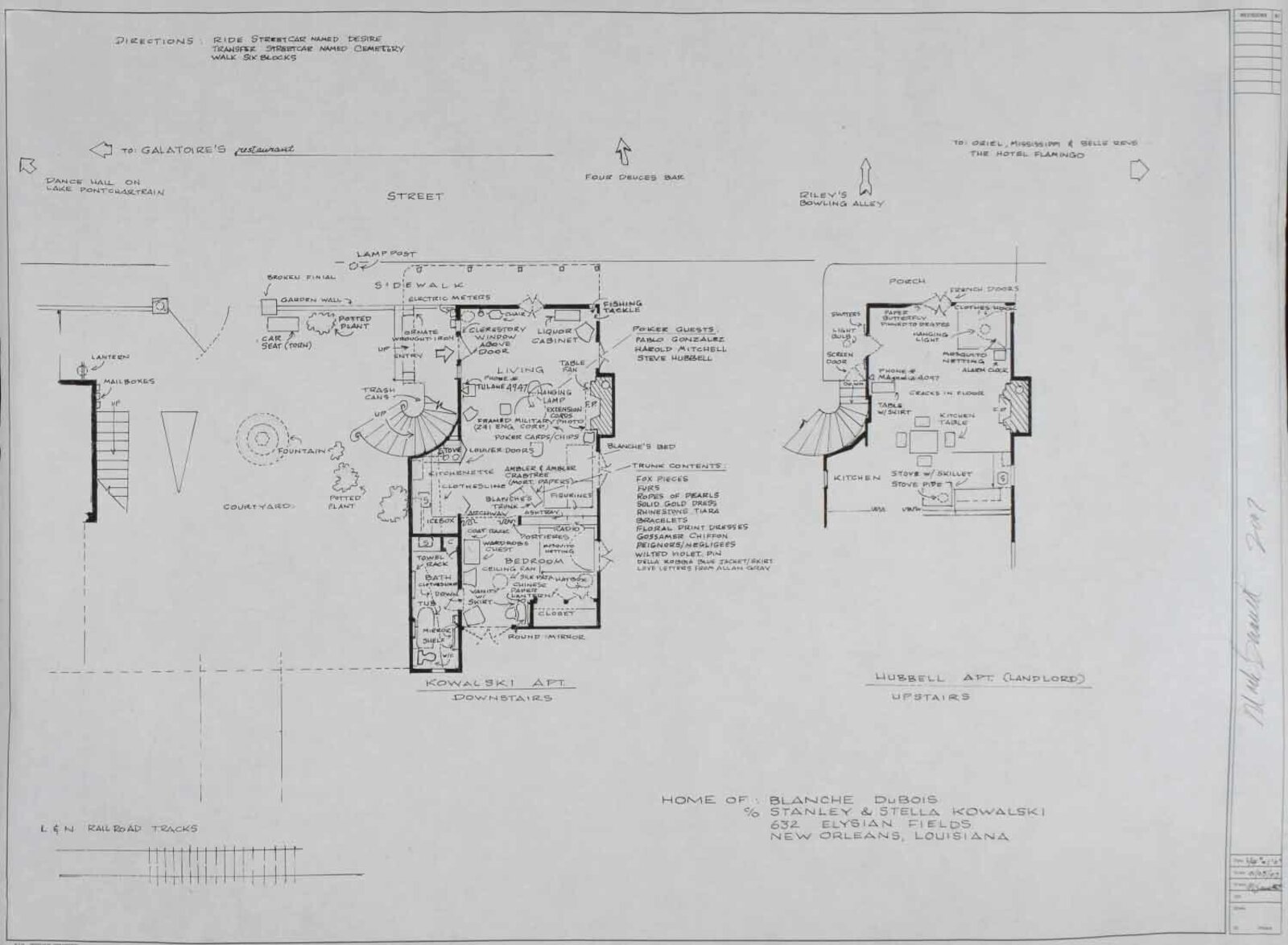 A detailed architectural floor plan of a residential property with interior and exterior layouts.