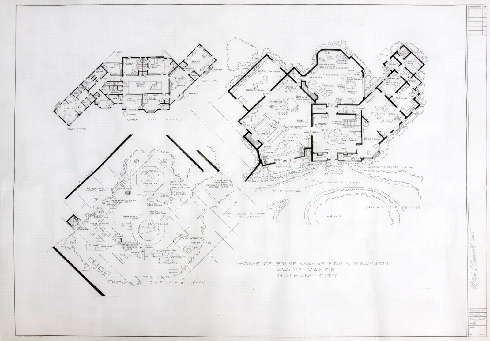 Home of Bruce Wayne & Dick Grayson (Batman) by Mark Bennett, 2016