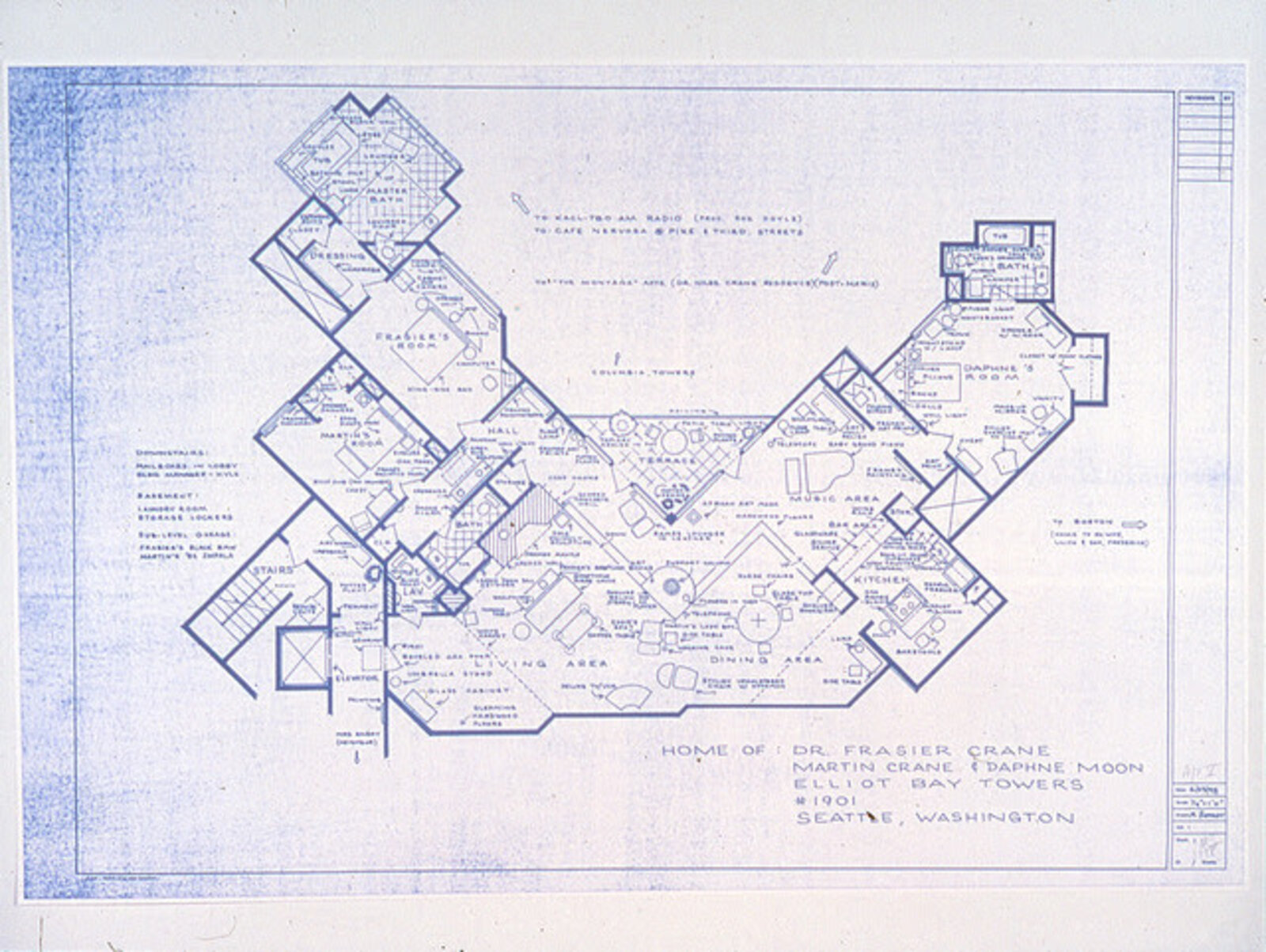 Home of Dr. Fraiser Crane (Frasier) by Mark Bennett, 1998