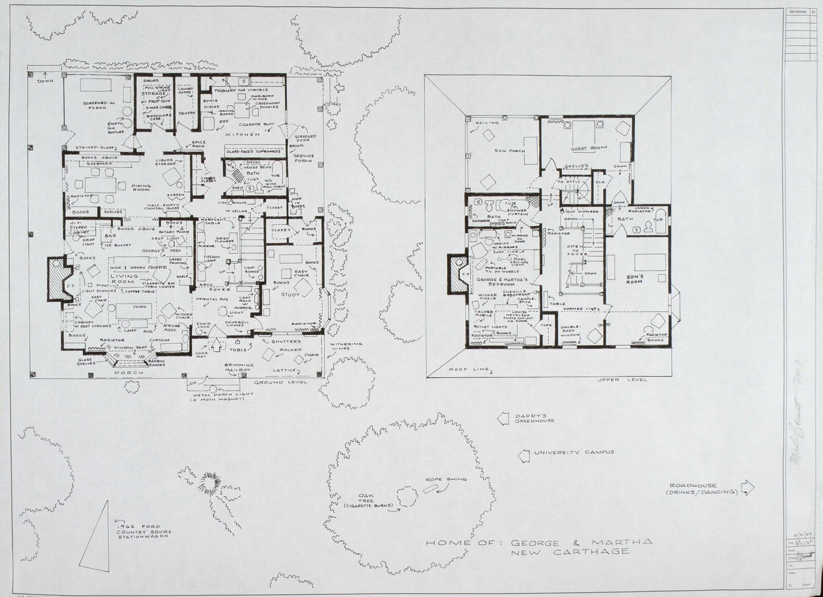 Home of George & Martha (Who's Afraid of Virginia Woolf) by Mark Bennett, 2007