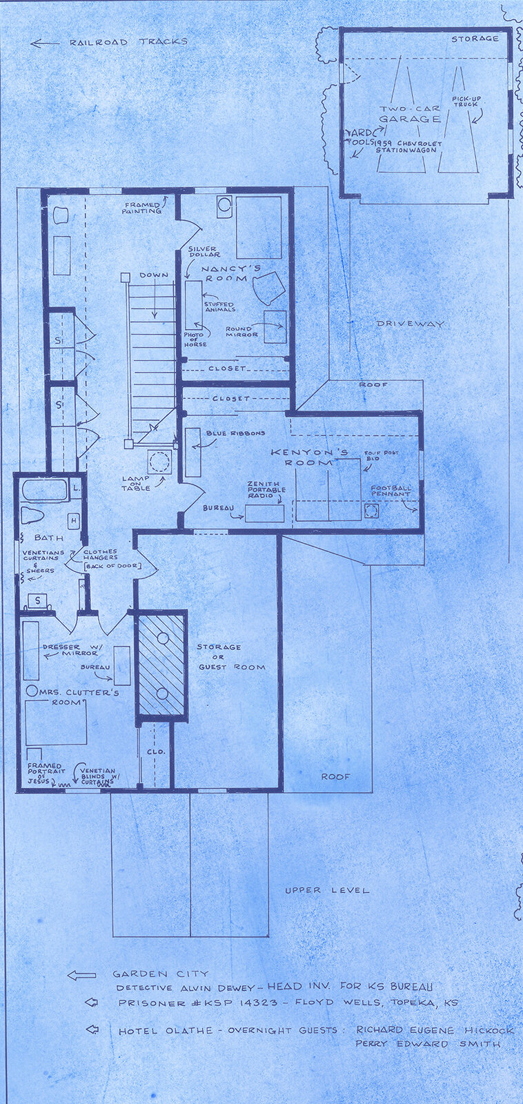 Artwork by Mark Bennett, Home of Mr. & Mrs. Herb W. Clutter (In Cold Blood), Made of Archival pigment print on Hot Press Cotton Rag 