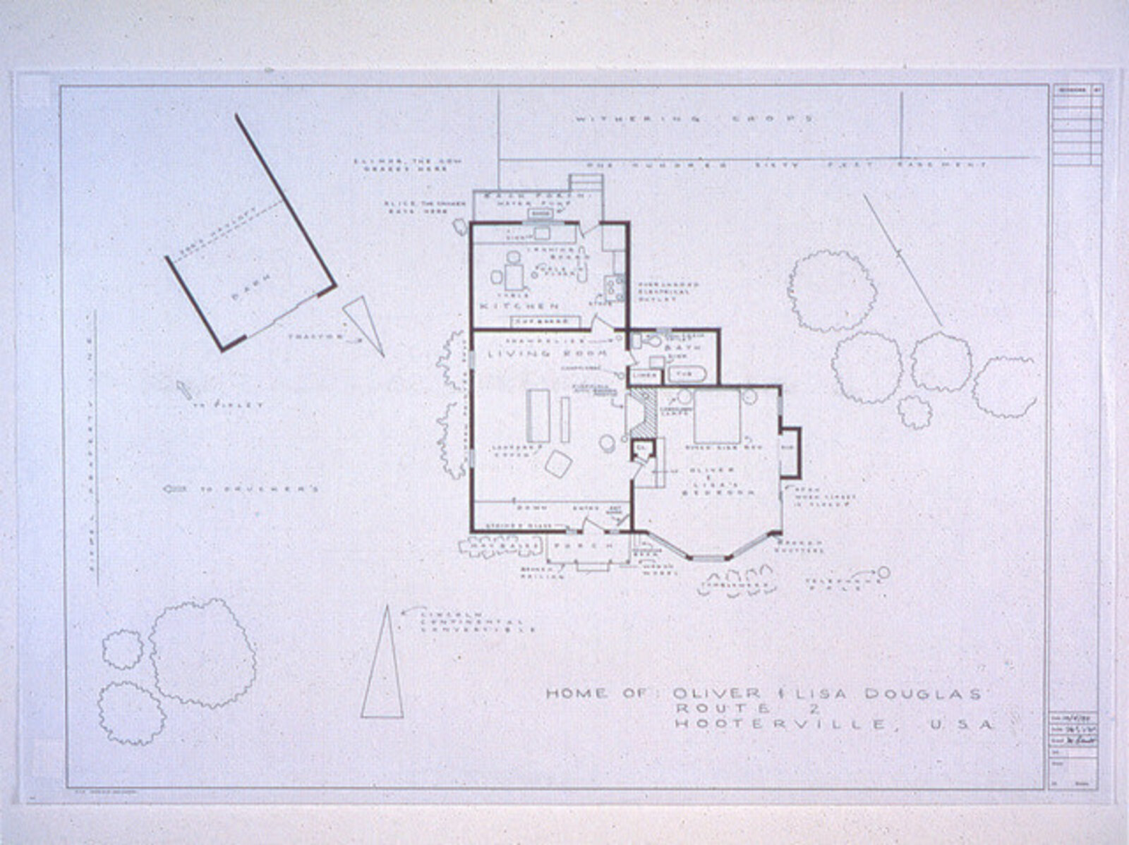 Home of Oliver & Lisa Douglas (Green Acres) by Mark Bennett, 1985-1995