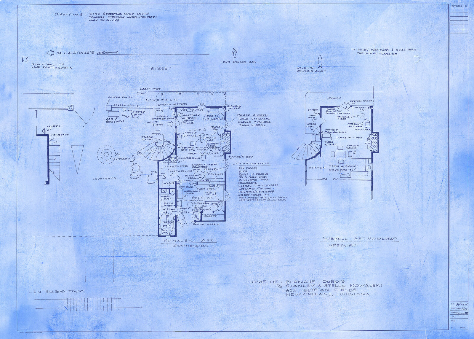 Home of Blanche DuBois c/o Stanley & Stella Kowalski (A Streetcar Named Desire) by Mark Bennett, 2024