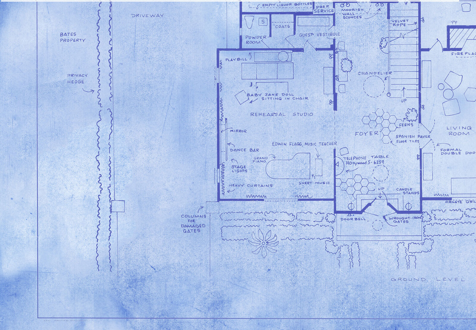 Artwork by Mark Bennett, Home of Blanche & Jane Hudson (What Ever Happened to Baby Jane?), Made of Archival pigment print on Hot Press Cotton Rag 