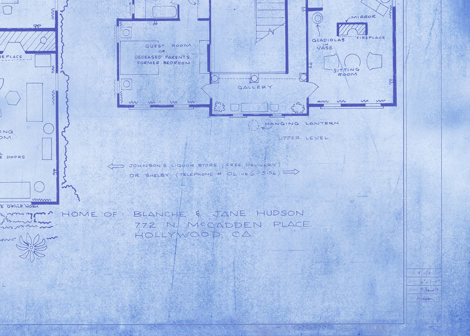 Artwork by Mark Bennett, Home of Blanche & Jane Hudson (What Ever Happened to Baby Jane?), Made of Archival pigment print on Hot Press Cotton Rag 