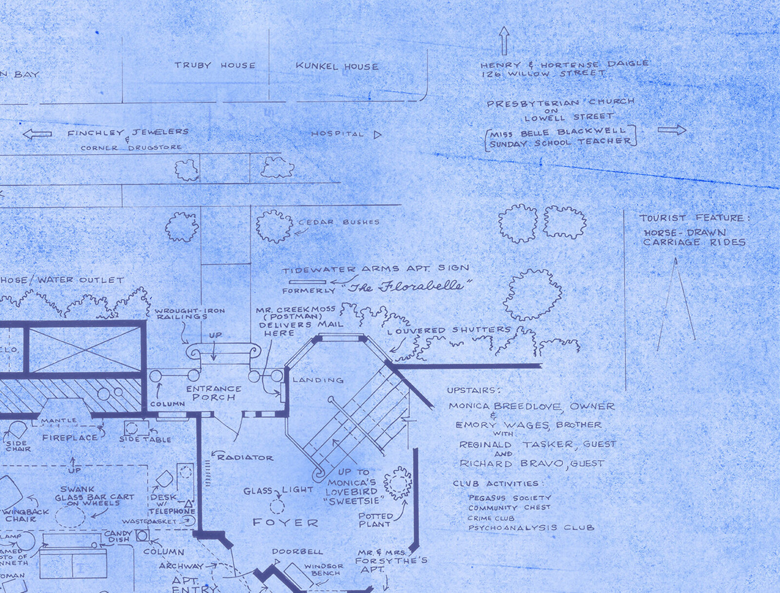Artwork by Mark Bennett, Home of Colonel & Mrs. Kenneth Penmark (The Bad Seed), Made of Archival pigment print on Hot Press Cotton Rag 