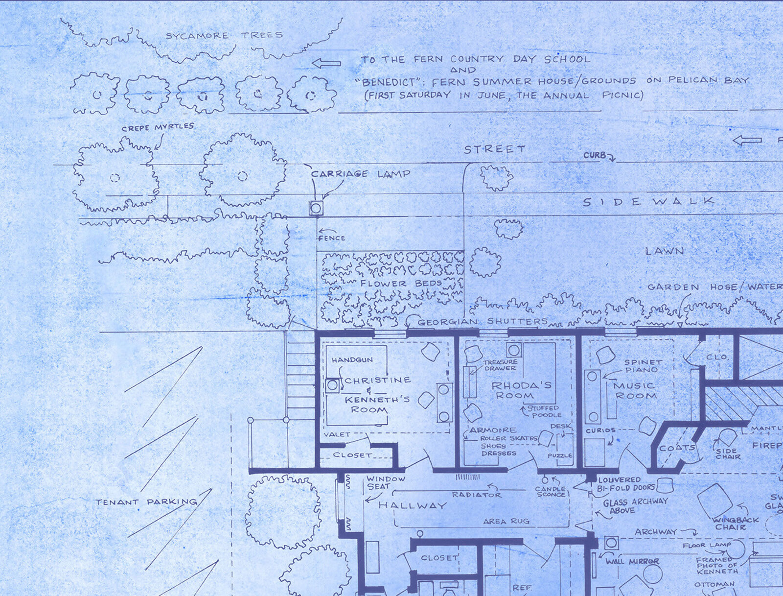 Artwork by Mark Bennett, Home of Colonel & Mrs. Kenneth Penmark (The Bad Seed), Made of Archival pigment print on Hot Press Cotton Rag 