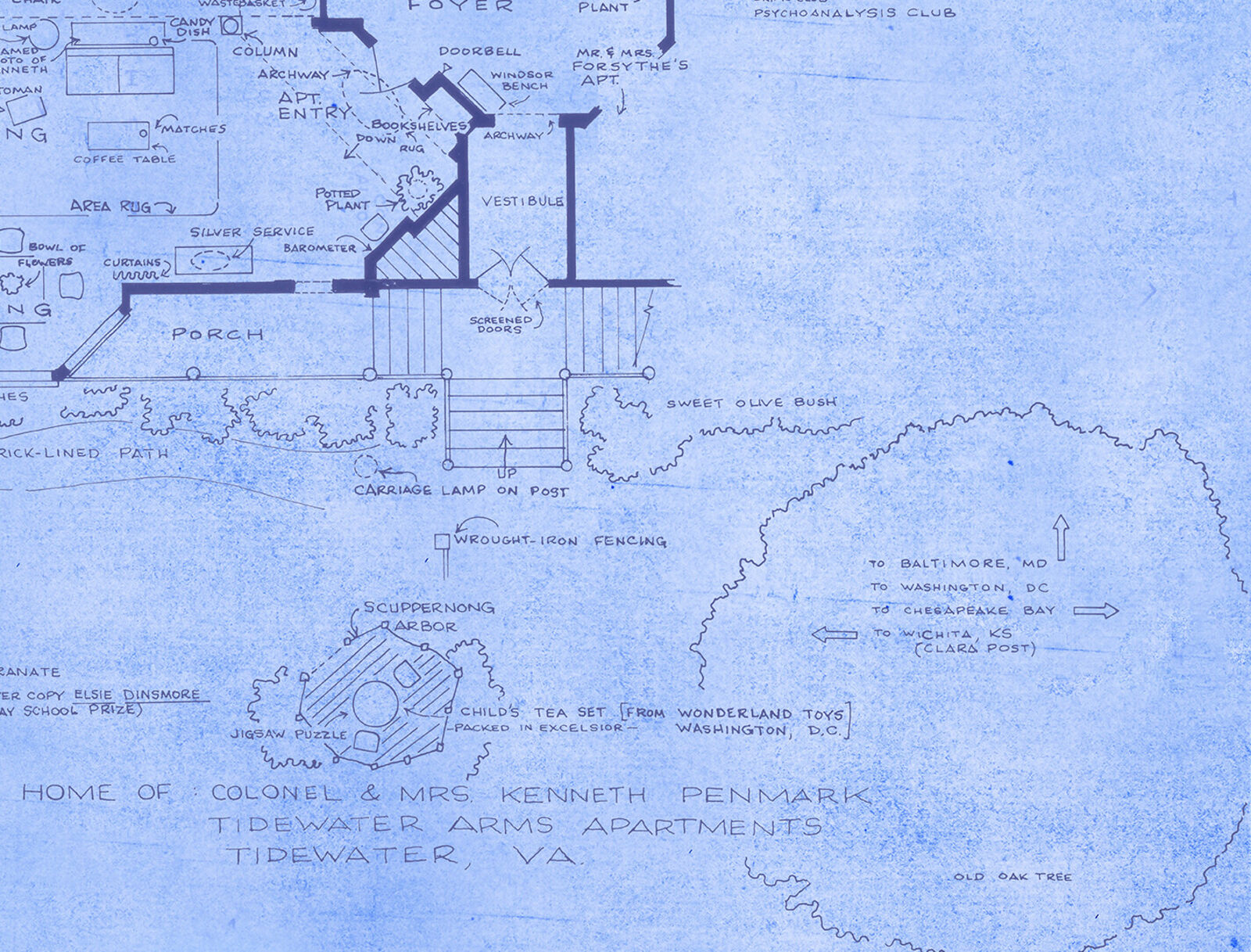 Artwork by Mark Bennett, Home of Colonel & Mrs. Kenneth Penmark (The Bad Seed), Made of Archival pigment print on Hot Press Cotton Rag 