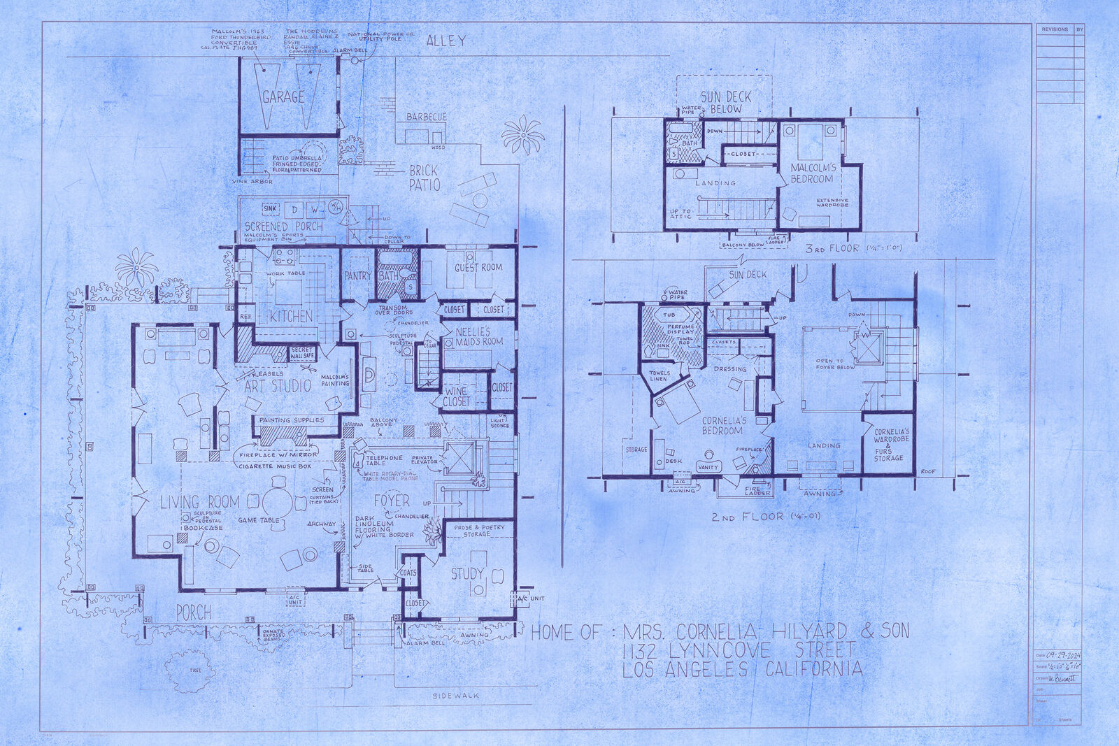 Home of Mrs. Cornelia Hilyard & Son (Lady in a Cage) by Mark Bennett, 2024