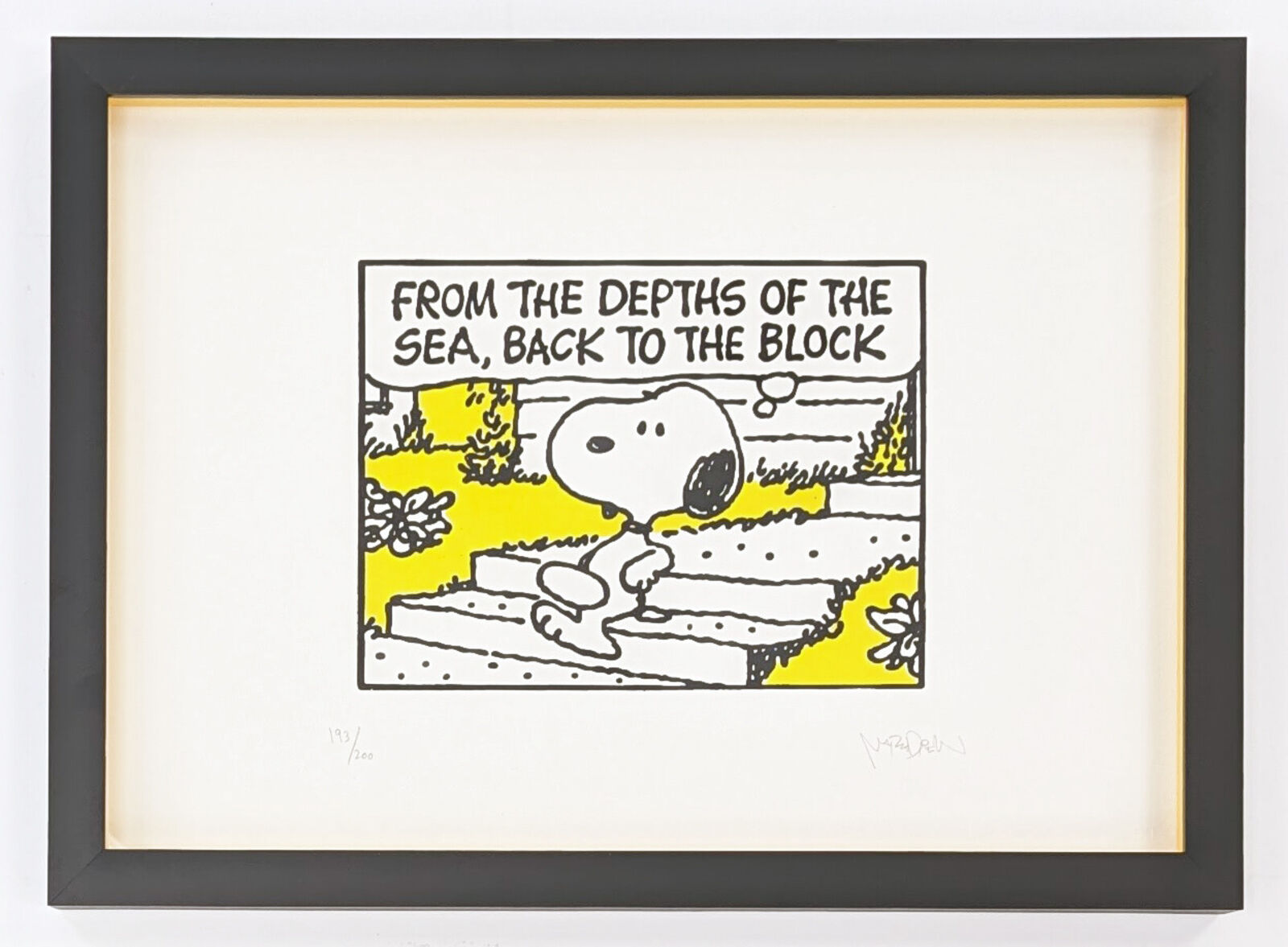 Back to the Block - Snoop Dogg (framed hand signed screen print) by Mark Drew, 2023