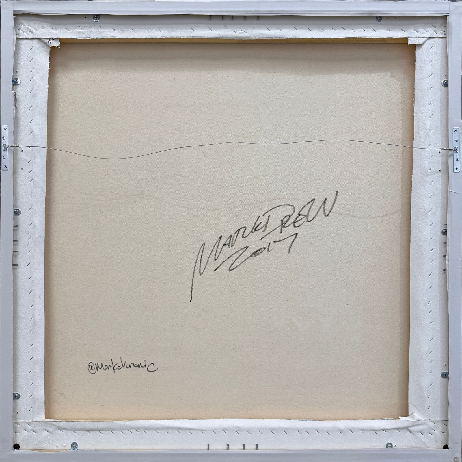 A painting of a Charlie Brown and Snoopy talking to each other.