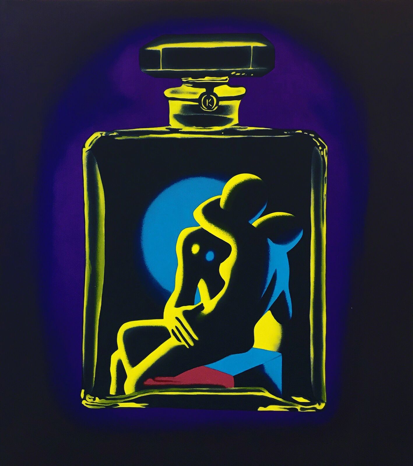 KOSTABI #5 (PURPLE) by Mark Kostabi, 1990