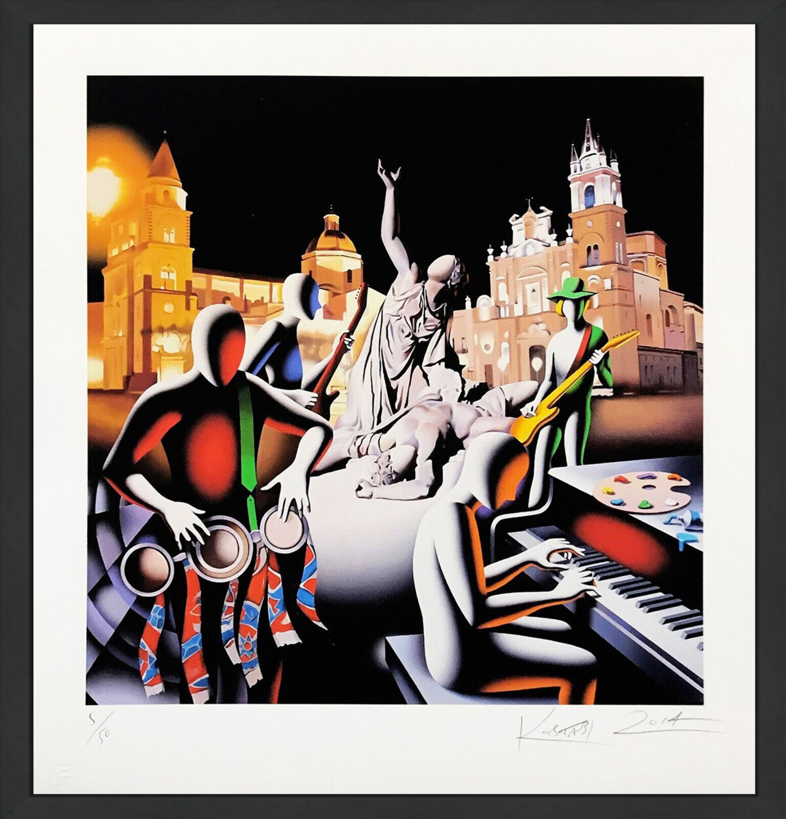 THE FIRST SET WAS IN STONE by Mark Kostabi, 2014