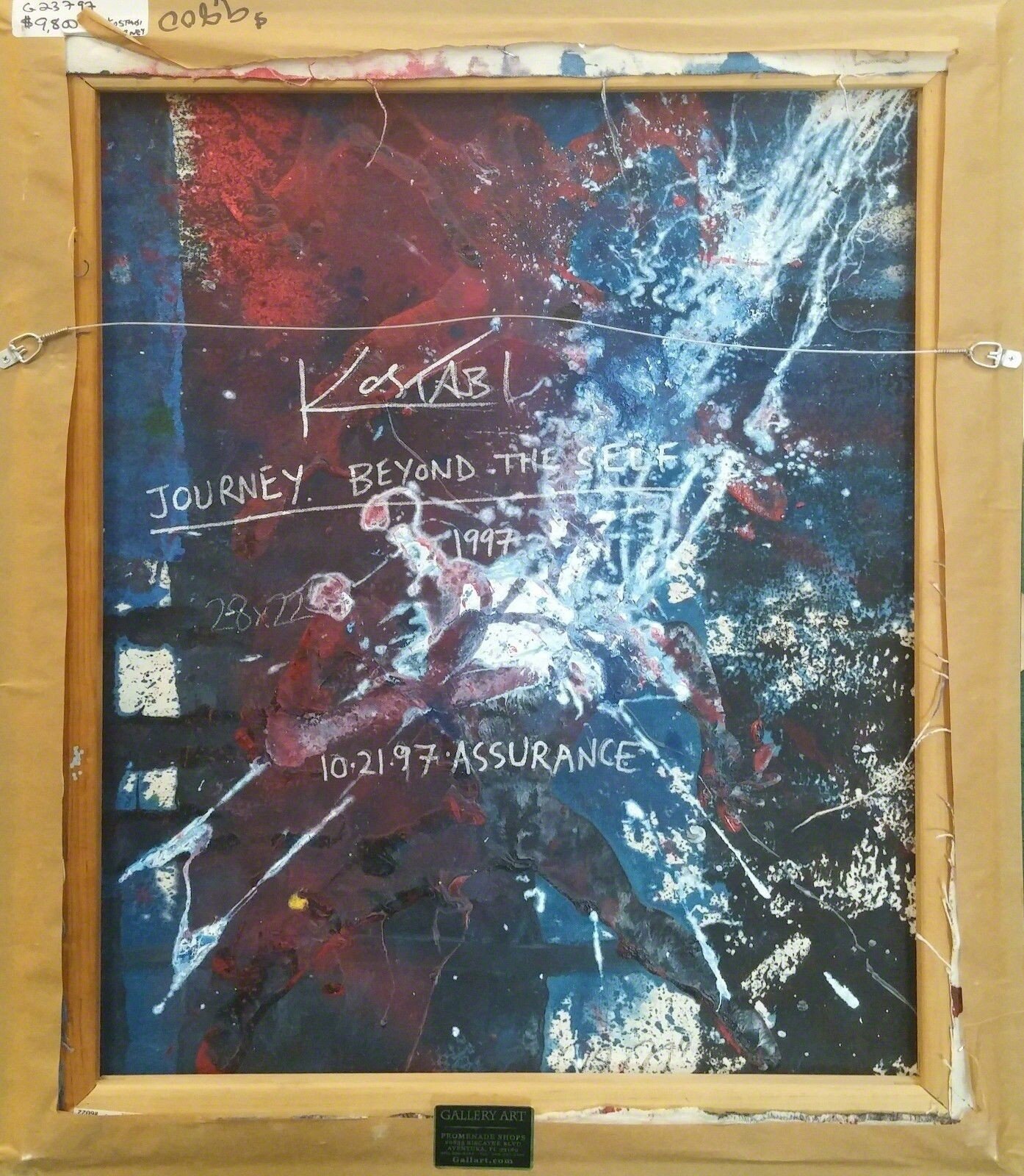 Artwork by Mark Kostabi, Journey Beyond The Self, Made of Mixed Media On Canvas 