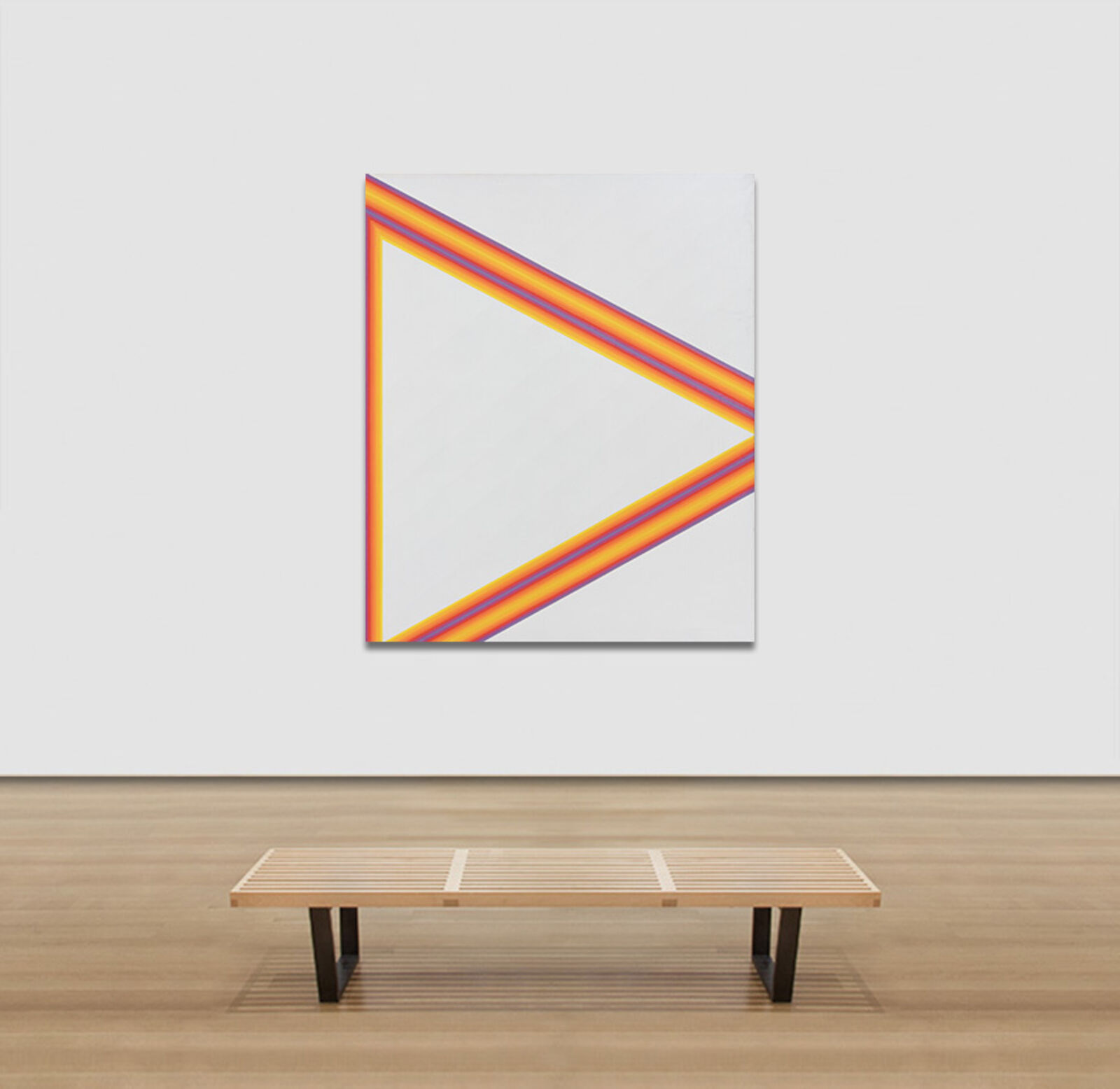 Artwork by Martin Canin, Untitled - Yellow, Orange, Purple, Made of Oil on Canvas 