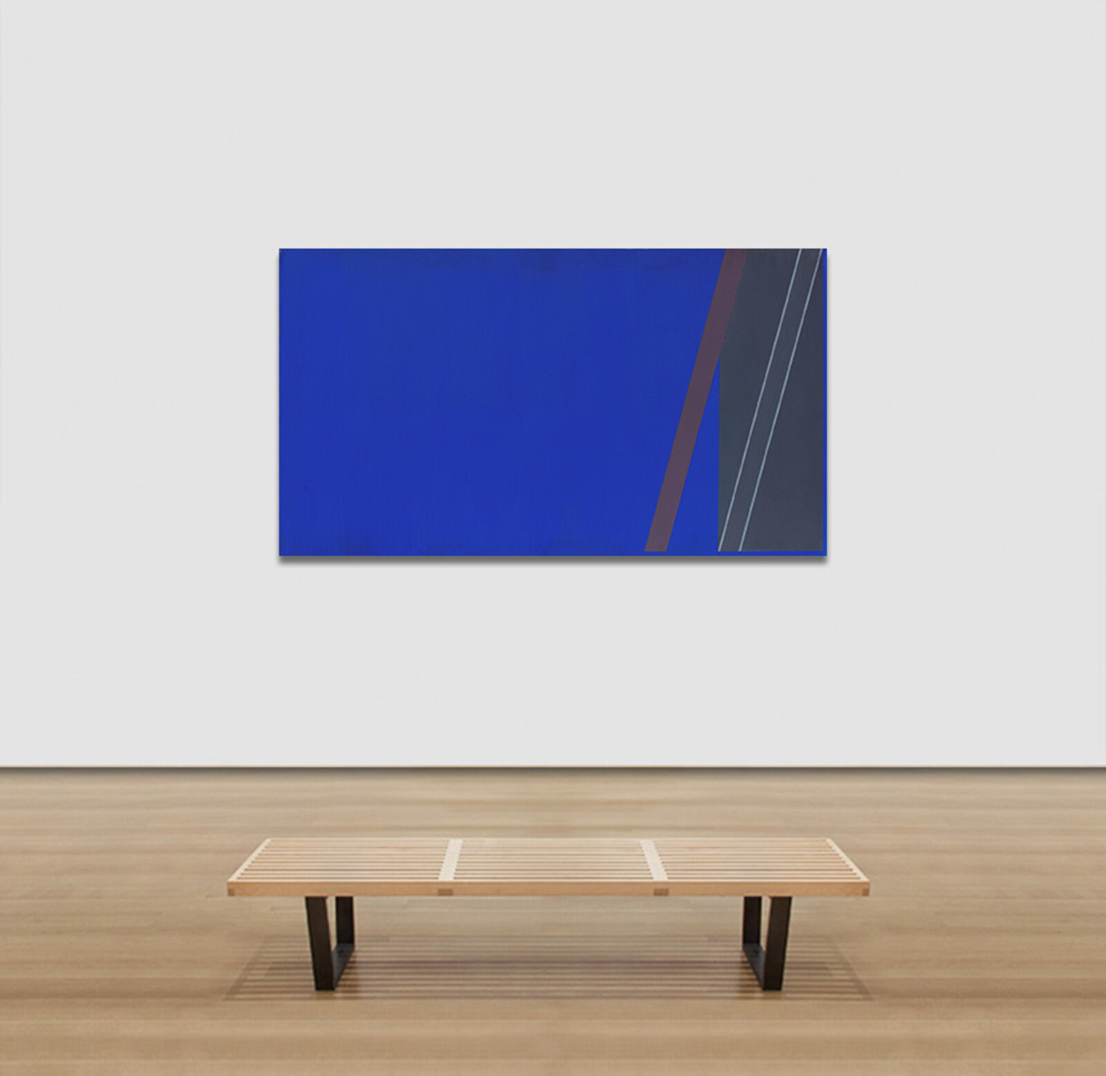 Artwork by Martin Canin, Untitled - Blue and Gray, Made of Oil on Canvas 