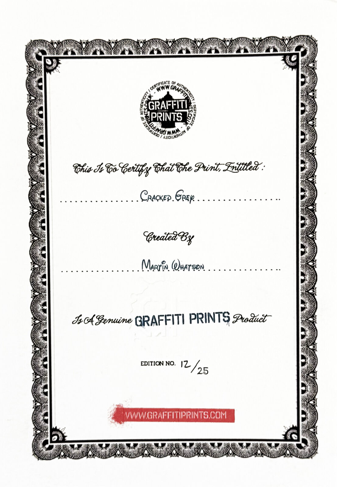 Artwork by Martin Whatson, Cracked , Made of Screen print 