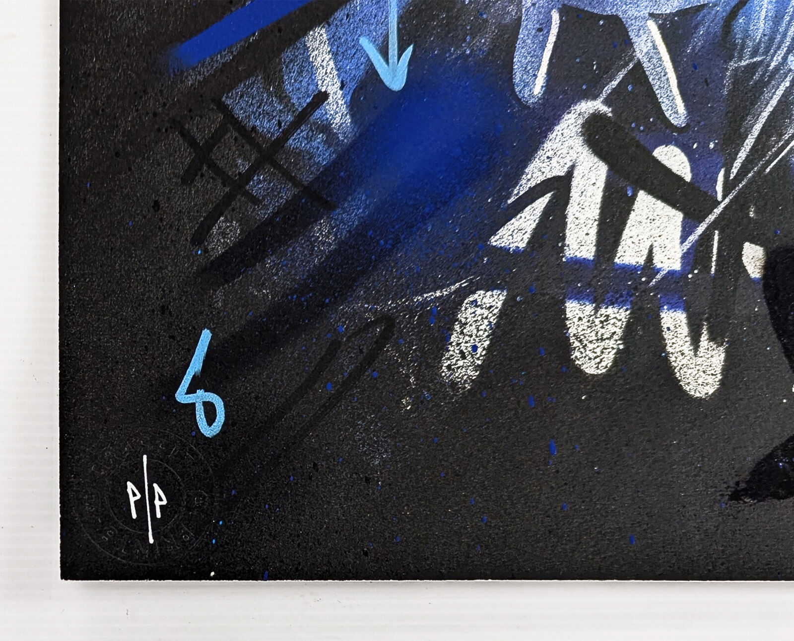 Artwork by Martin Whatson, Tiger Blue , Made of Hand embellished screen print 