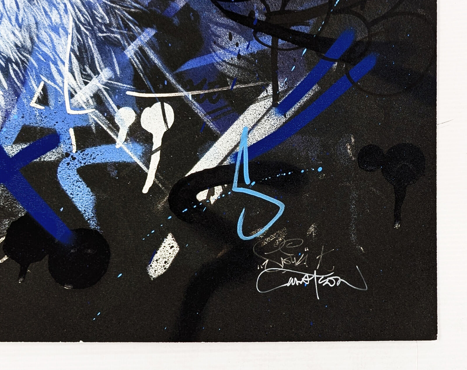 Artwork by Martin Whatson, Tiger Blue , Made of Hand embellished screen print 