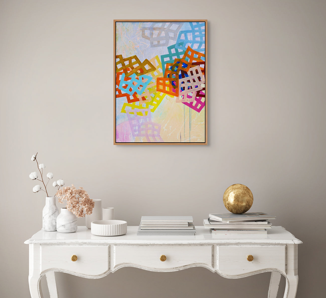 Artwork by Martina Nehrling, Inner Eye, Made of Acrylic on Paper Mounted on Canvas 