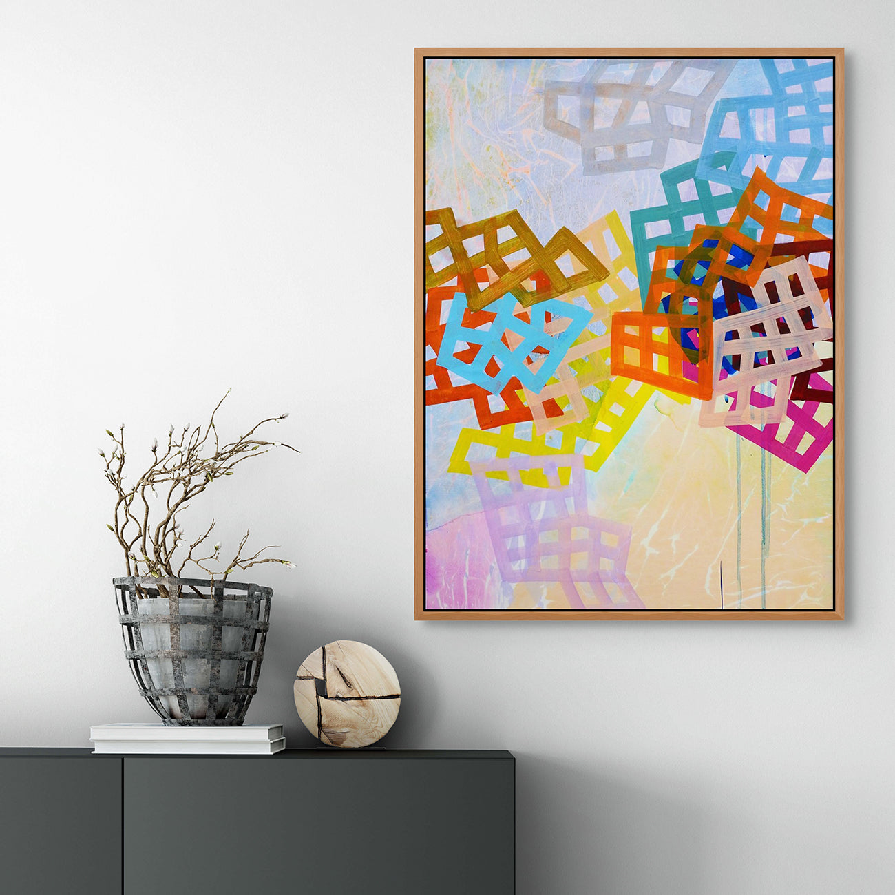 Artwork by Martina Nehrling, Inner Eye, Made of Acrylic on Paper Mounted on Canvas 