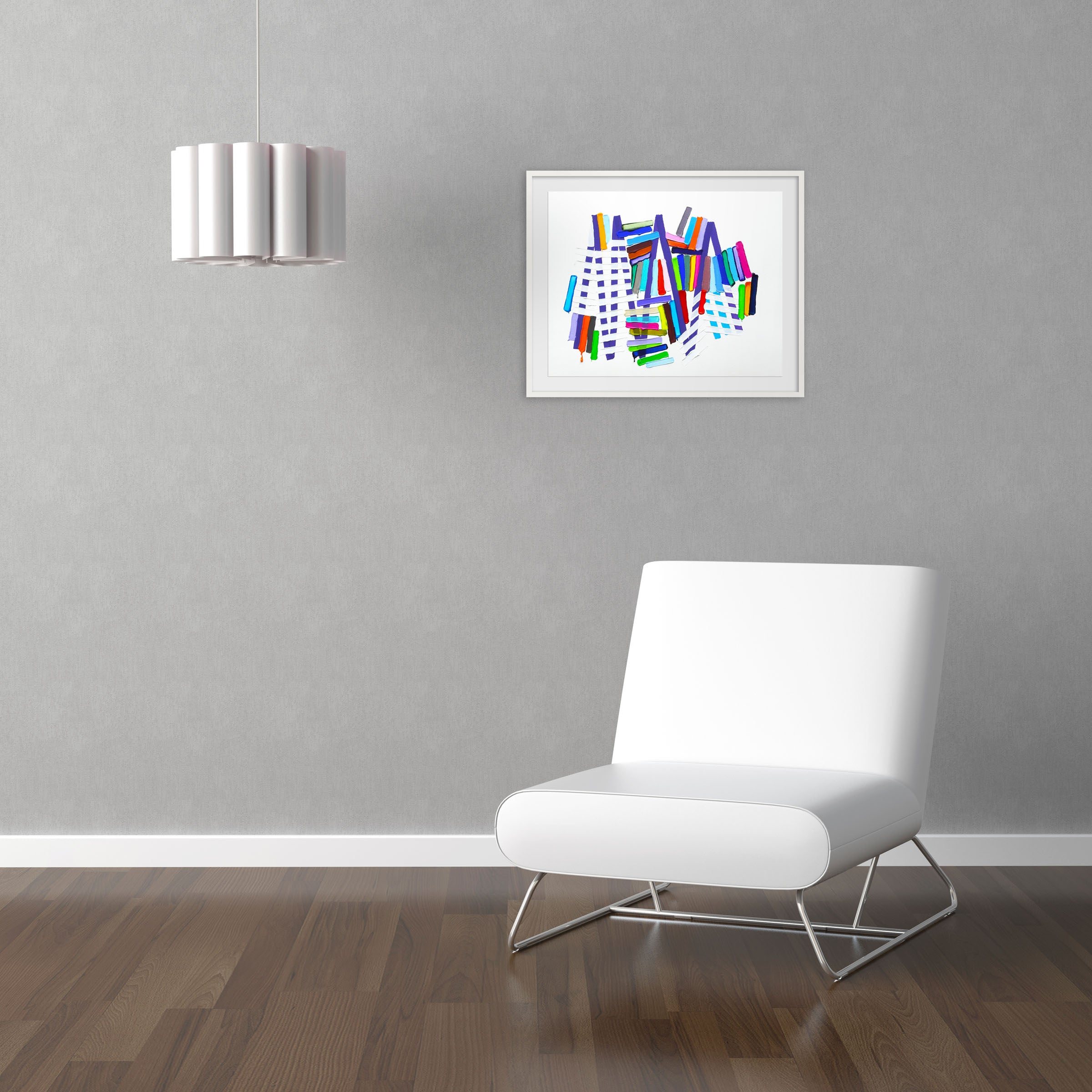 Artwork by Martina Nehrling, Leaning In, Made of Acrylic on Montval paper 