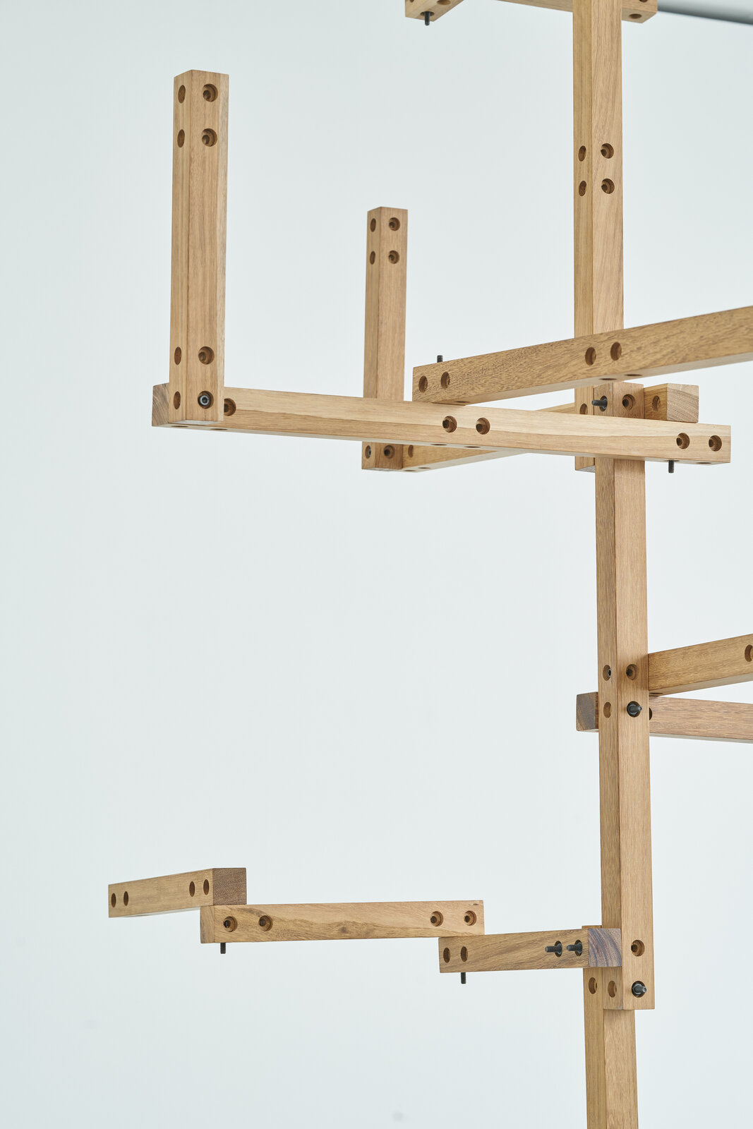 Artwork by Mateo López, Arbol Portátil, Made of Wood, screws, suitcase 