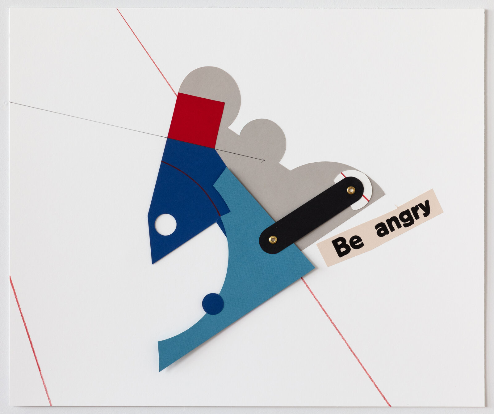 A piece of paper with the words be angry on it.