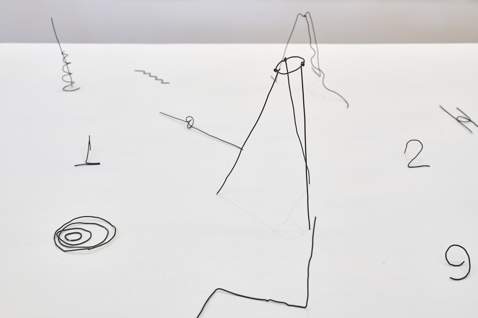 Artwork by Mateo López, Doodles, Made of Balsa wood, enamel paint, metal wire 