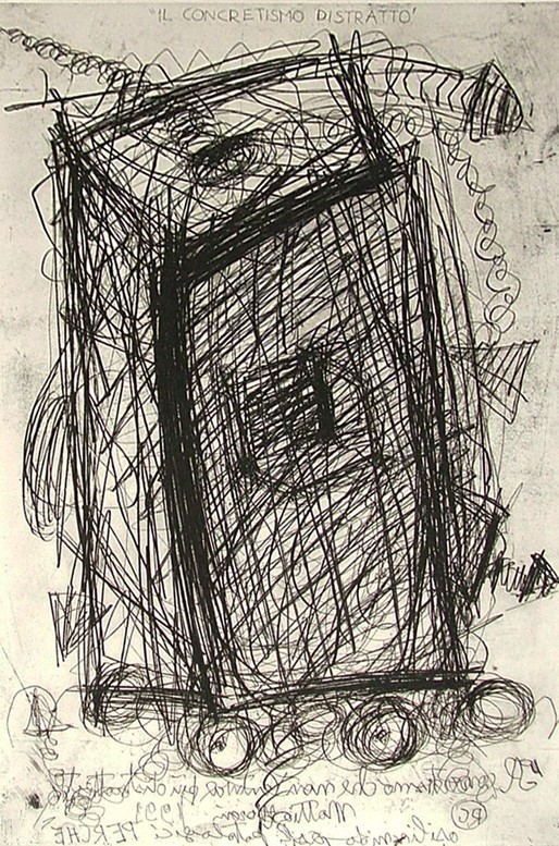 Artwork by Mattia Moreni, Il Concretismo Distratto, Made of Etching 