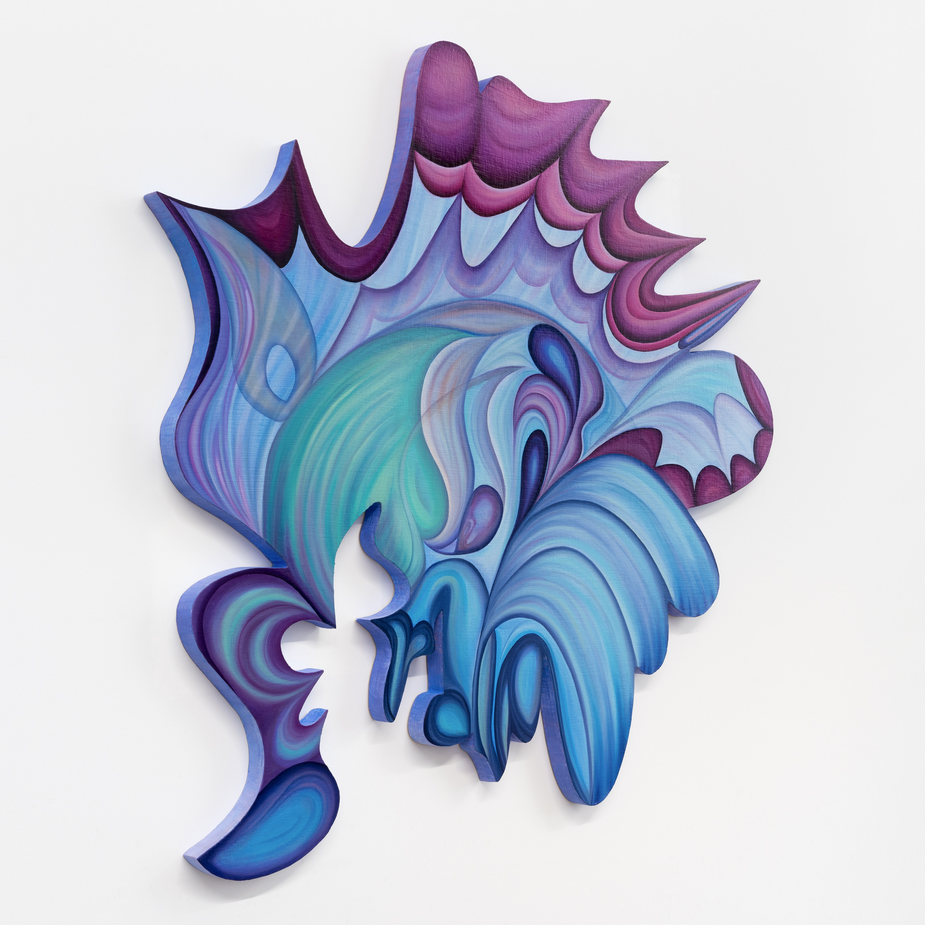 Artwork by Maude Deslauriers, Mémoire de l’hiver, Made of Flashe and oil on linen laid on panel 