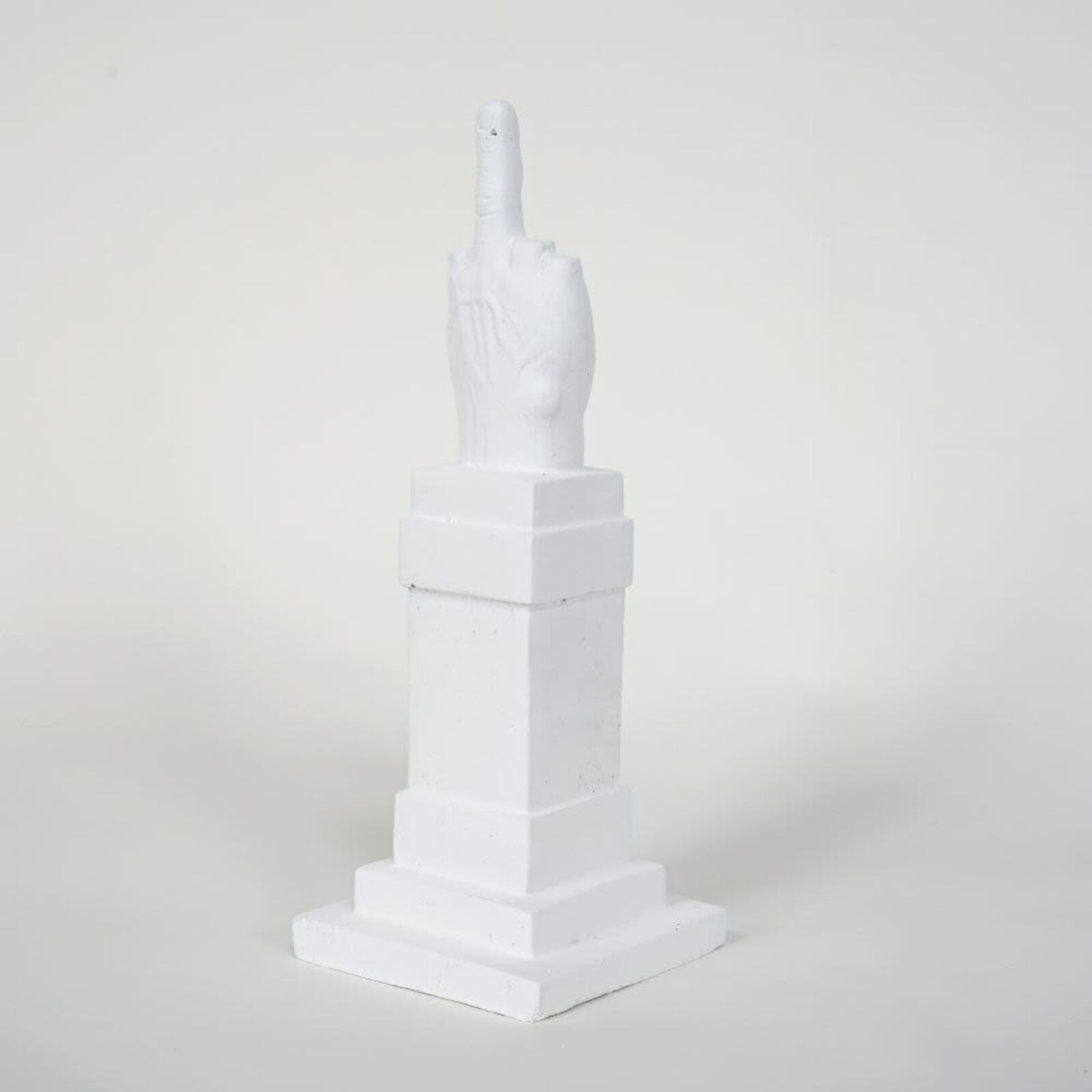 Artwork by Maurizio Cattelan, L.O.V. E. White, Made of Concrete 