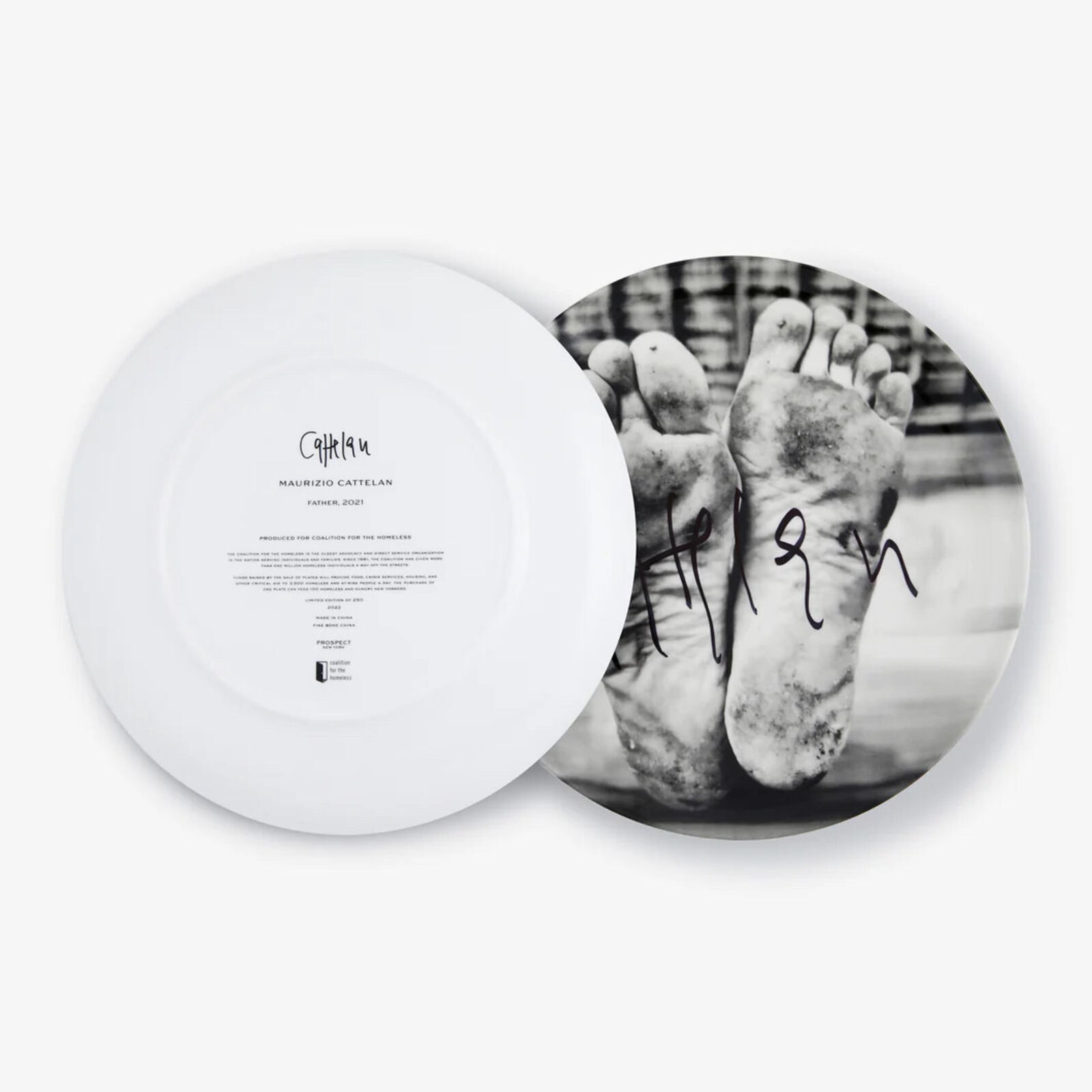 Artwork by Maurizio Cattelan, Father, 2021, Made of Fine bone china 